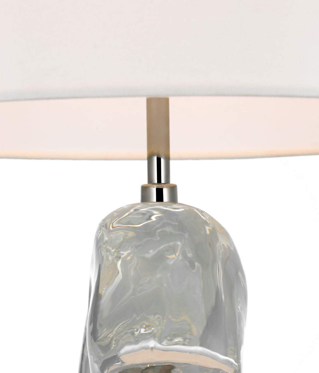 Adria 25" Cordless Table Lamp | Crystal | Linen Shade