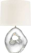 Adria 25" Cordless Table Lamp | Crystal | Linen Shade