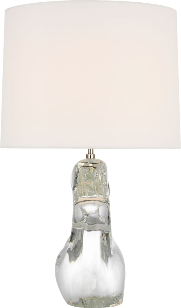 Adria 25" Cordless Table Lamp | Crystal | Linen Shade