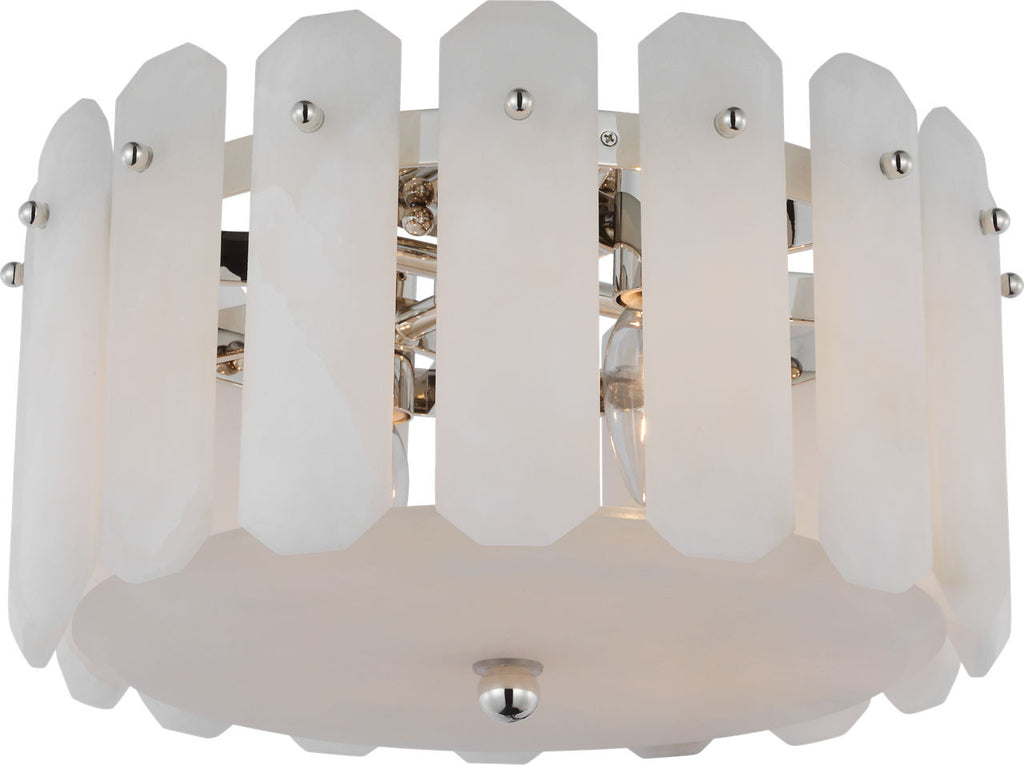 Bonnington Small Flush Mount | Polished Nickel | Alabaster