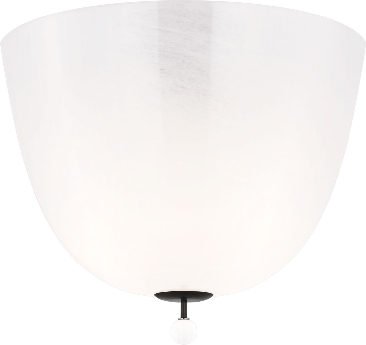 Brisa 14" Semi-Flush Mount | Bronze | White Strie Glass