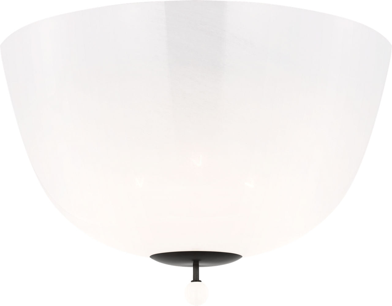 Brisa 16" Semi-Flush Mount | Bronze | White Strie Glass