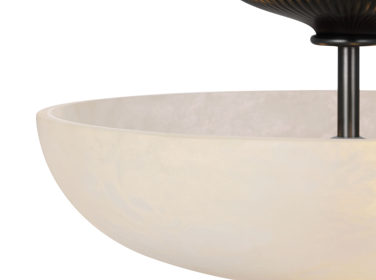 Pascal 14" Bowl Semi-Flush Mount | Bronze | Alabaster