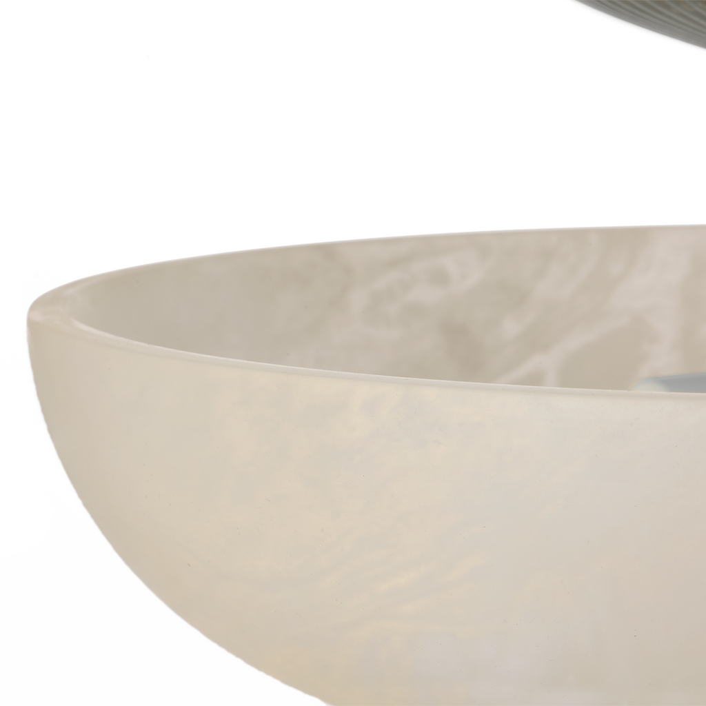 Pascal 14" Bowl Semi-Flush Mount | Polished Nickel | Alabaster
