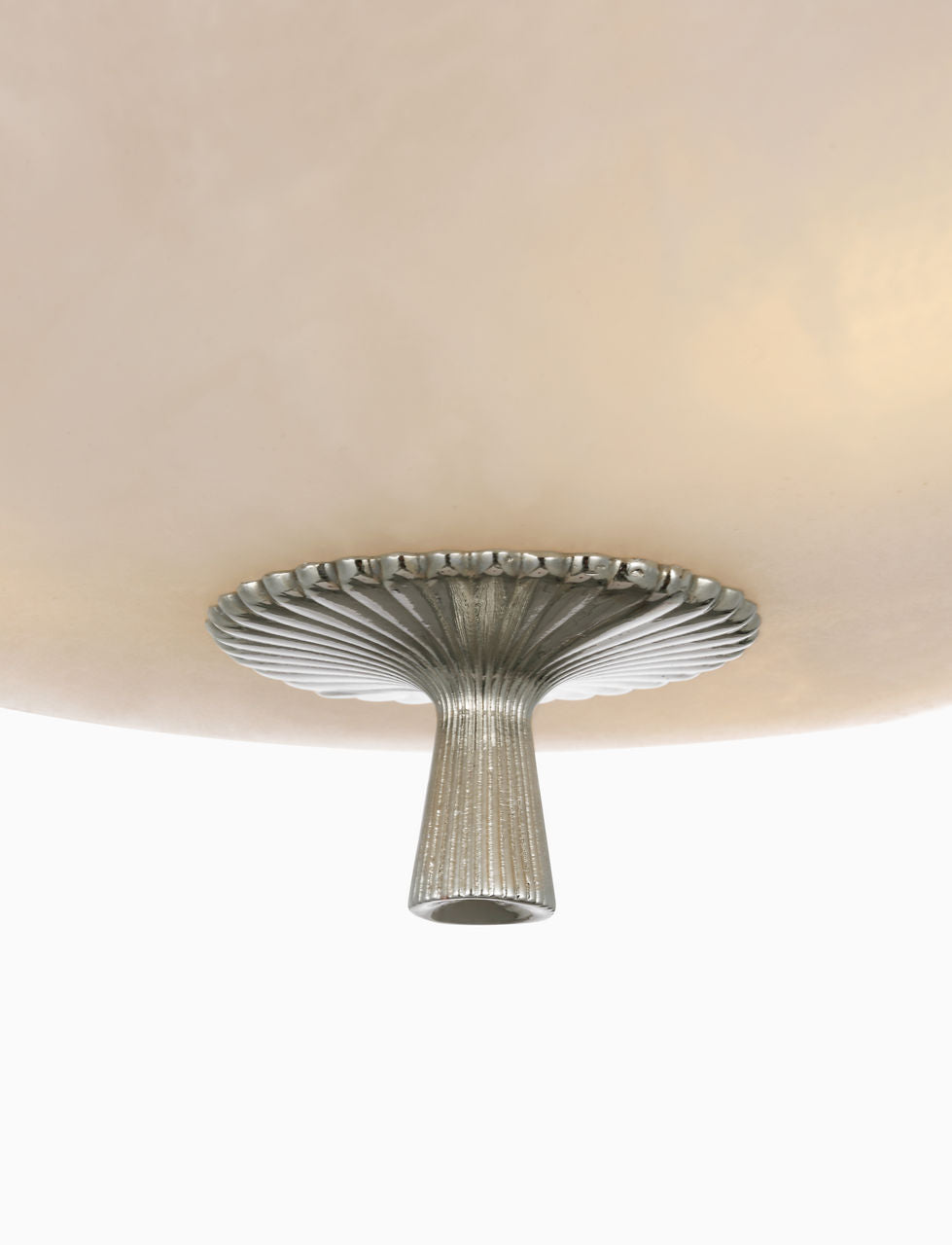 Pascal 14" Bowl Semi-Flush Mount | Polished Nickel | Alabaster