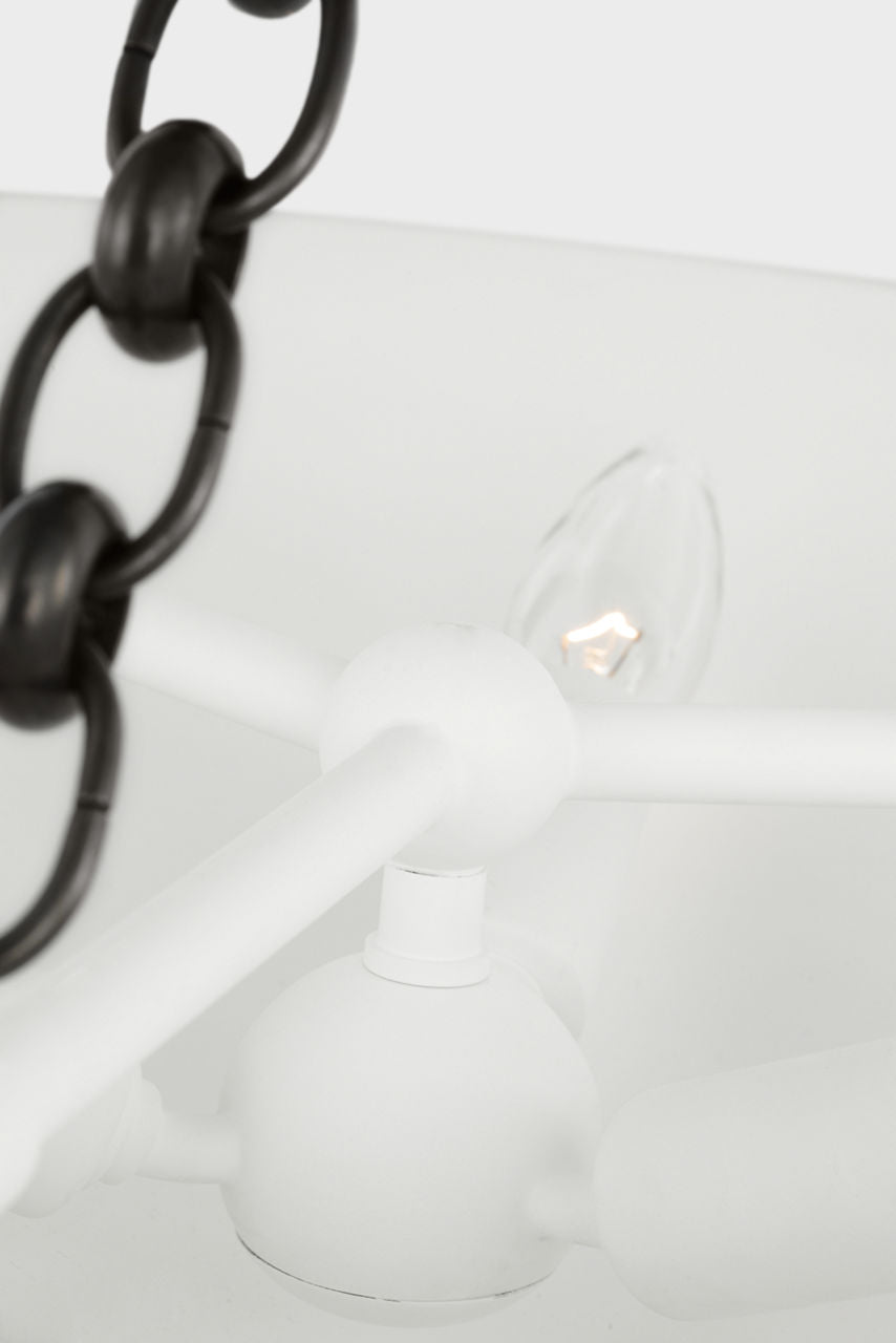 Mollino 24" Semi-Flush Mount | Bronze | Plaster White Shade