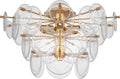 Loire Medium Tiered Flush Mount | Gild | Clear Strie Glass