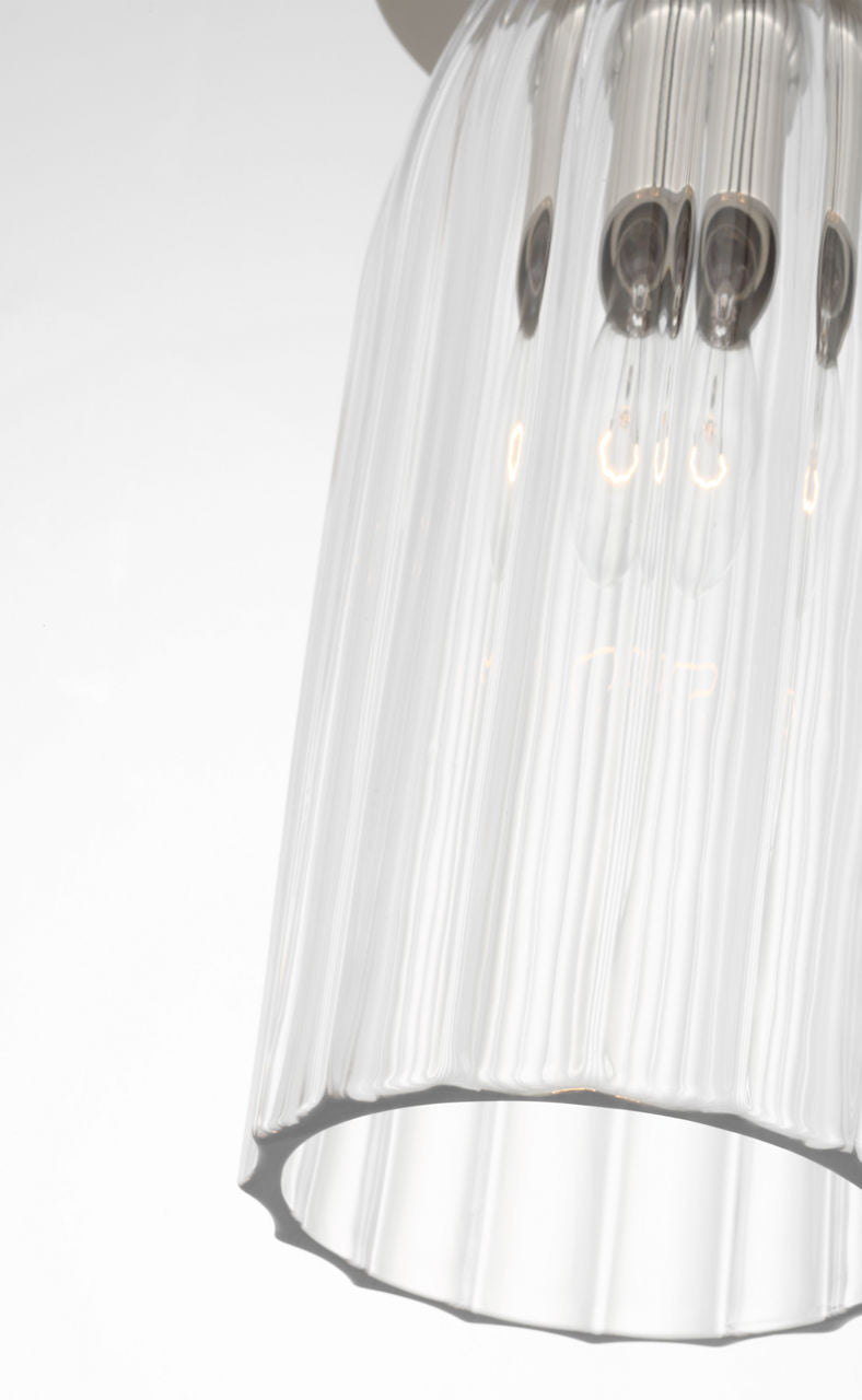 Asalea Monopoint Flush Mount | Polished Nickel | Clear Glass
