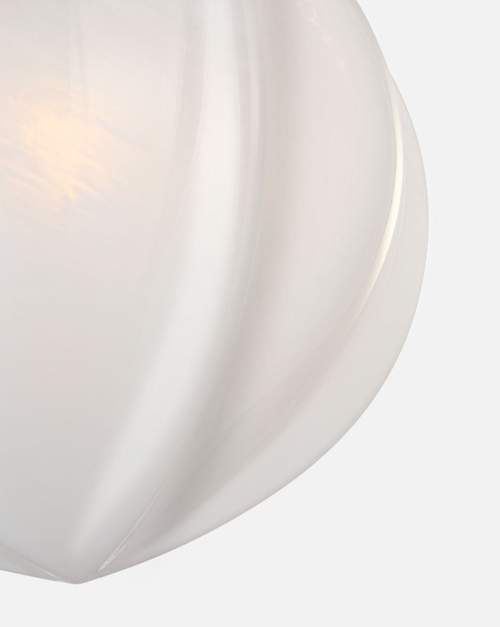 Rae 17" Pendant | Bronze | White Strie Glass
