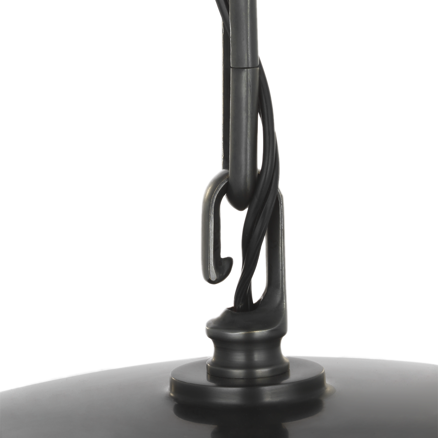 Rae 17" Pendant | Bronze | White Strie Glass