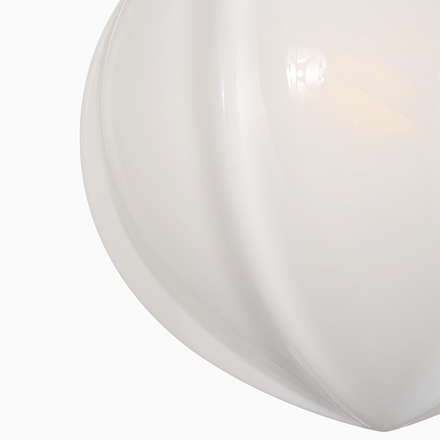 Rae 17" Pendant | Hand-Rubbed Antique Brass | White Strie Glass
