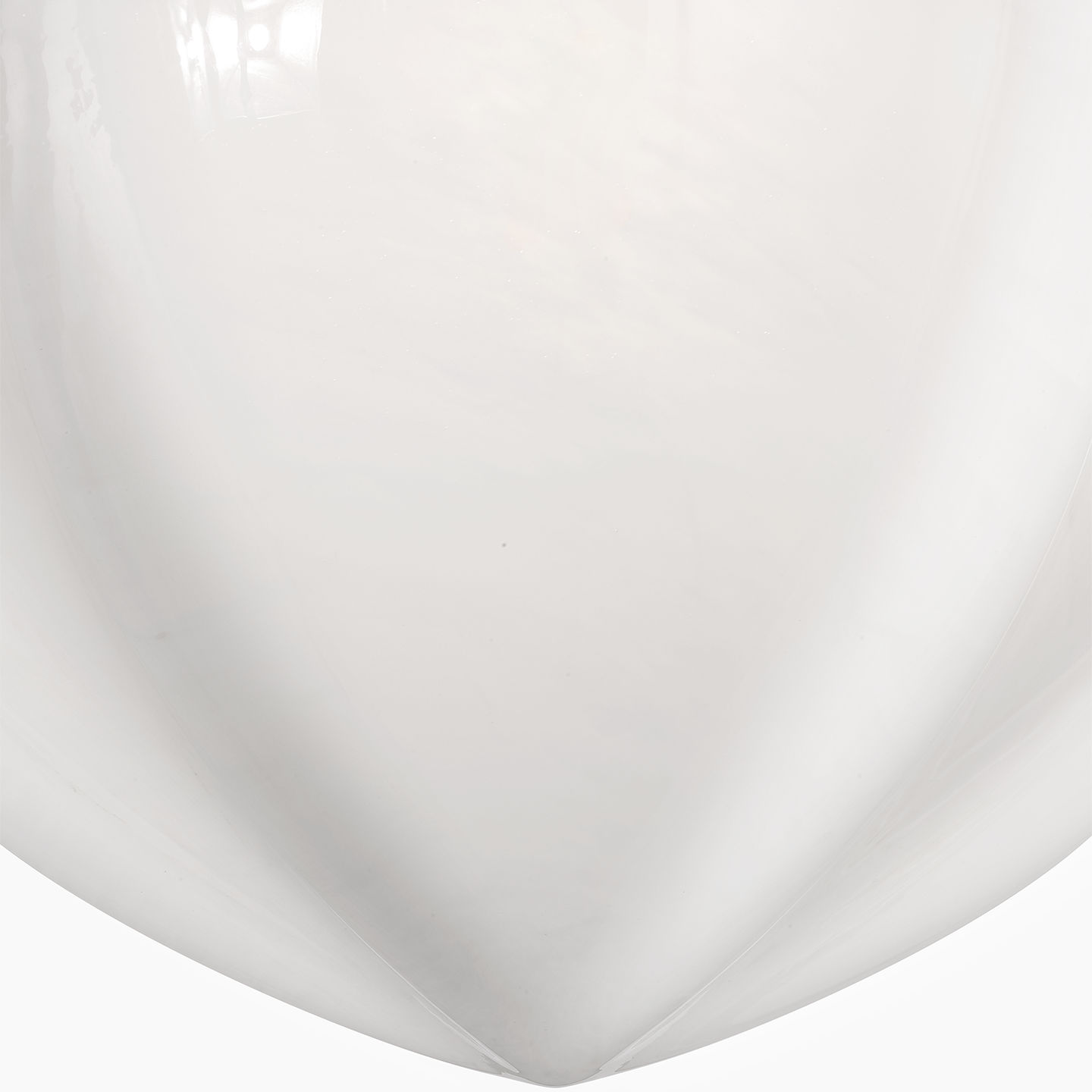 Rae 17" Pendant | Polished Nickel | White Strie Glass