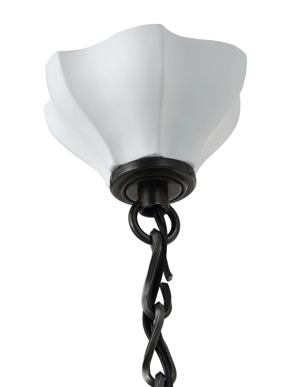 Ayers 31" Sculptural Chandelier | Bronze and Plaster White