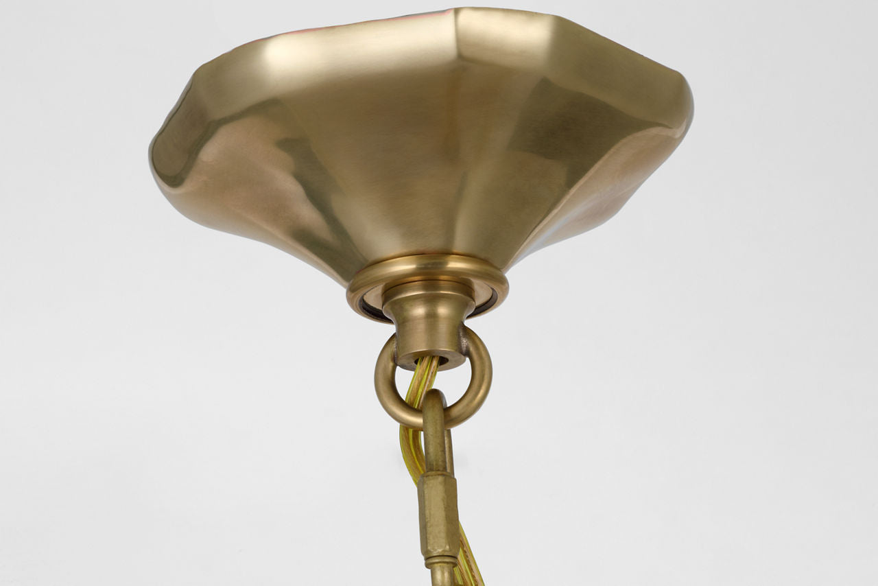 Rhine 36" Ring Chandelier | Hand-Rubbed Antique Brass | Crystal