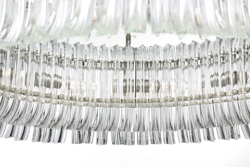 Rhine 36" Ring Chandelier | Polished Nickel | Crystal