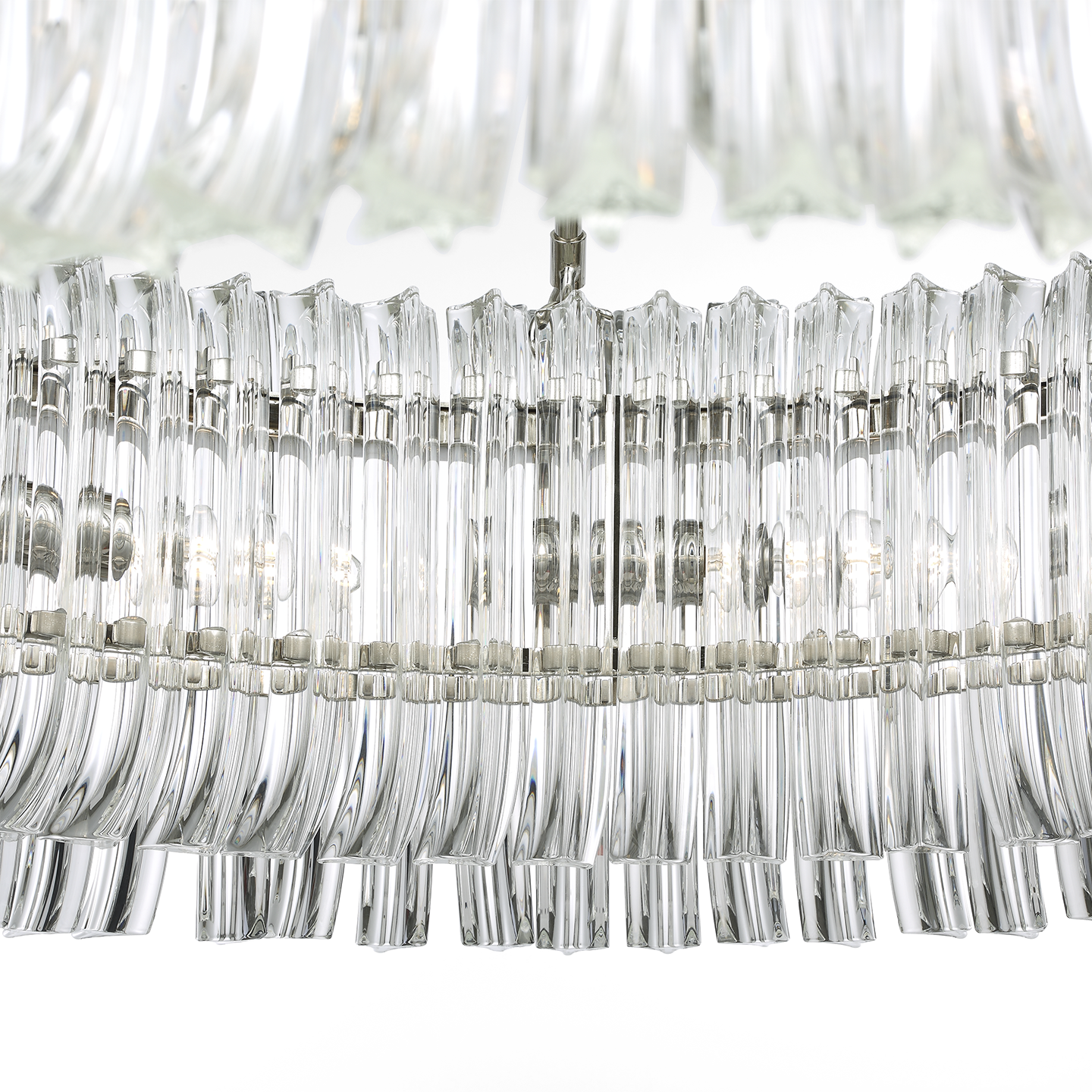 Rhine 36" Ring Chandelier | Polished Nickel | Crystal