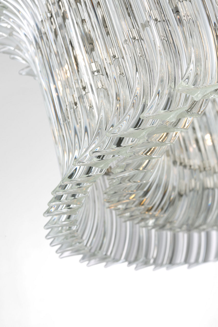 Rhine 36" Ring Chandelier | Polished Nickel | Crystal