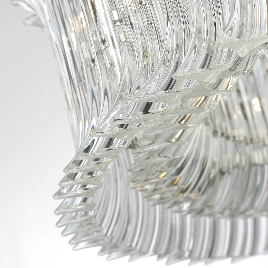 Rhine 36" Ring Chandelier | Polished Nickel | Crystal