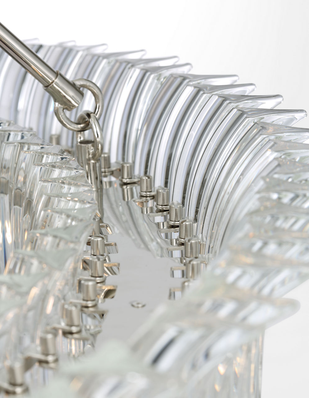 Rhine 36" Ring Chandelier | Polished Nickel | Crystal