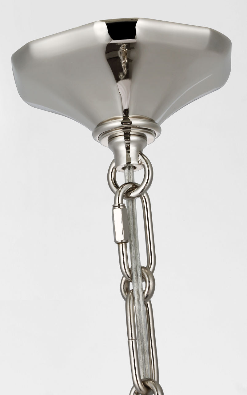 Rhine 36" Ring Chandelier | Polished Nickel | Crystal