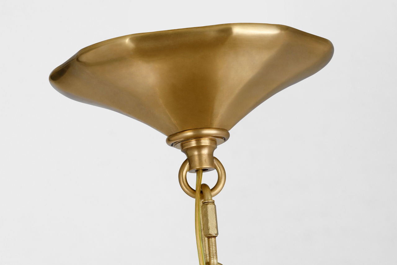 Rhine 34" Three Tier Chandelier | Hand-Rubbed Antique Brass | Crystal