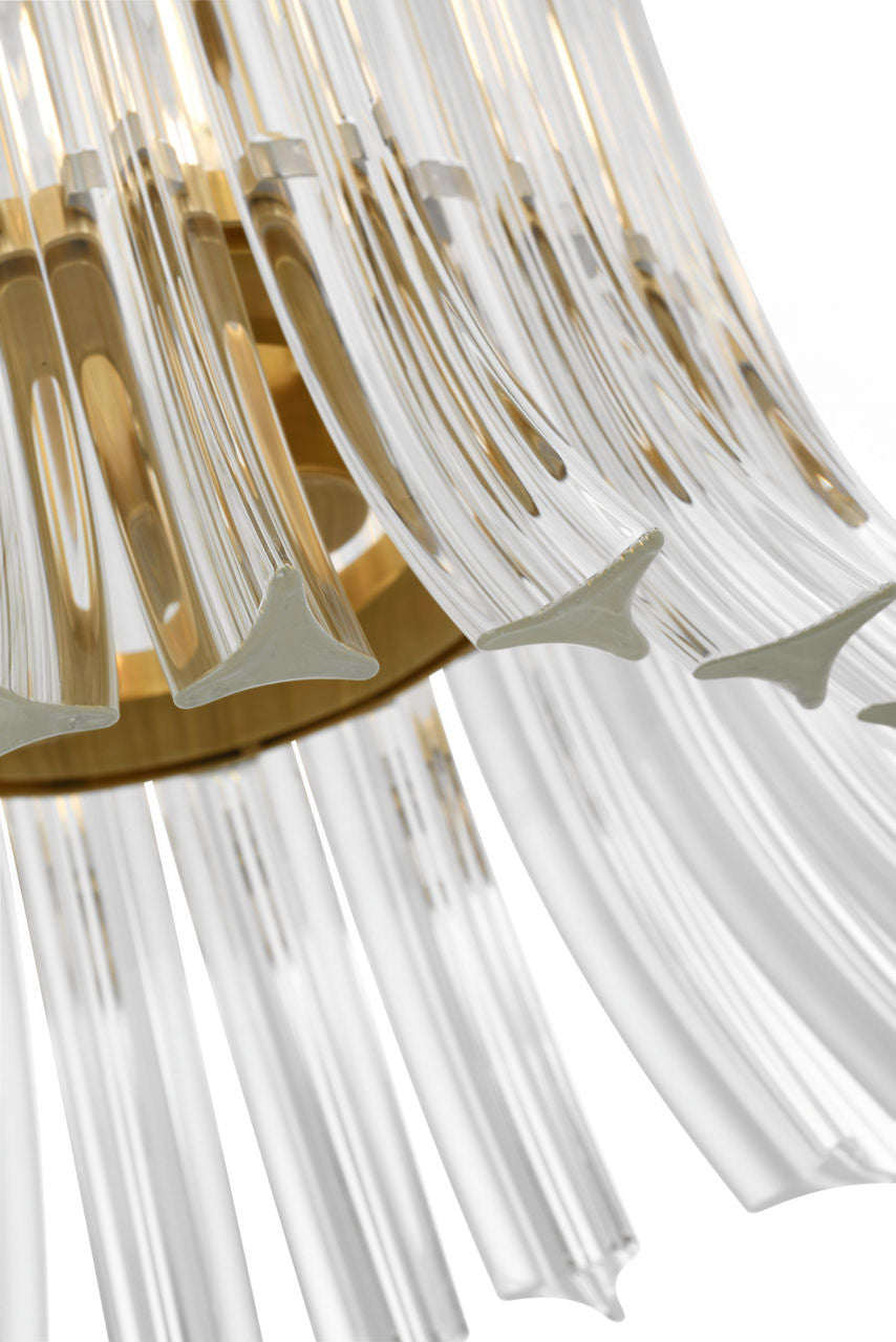 Rhine 12" Pendant | Hand-Rubbed Antique Brass | Crystal