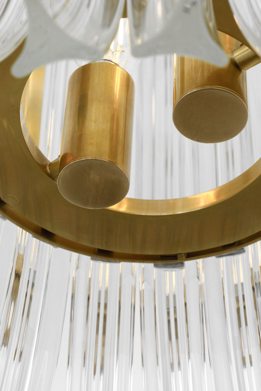 Rhine 12" Pendant | Hand-Rubbed Antique Brass | Crystal