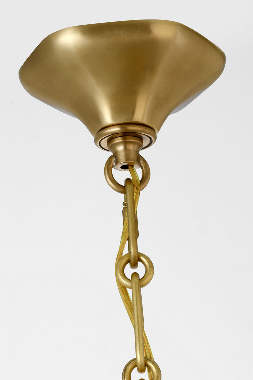 Rhine 12" Pendant | Hand-Rubbed Antique Brass | Crystal