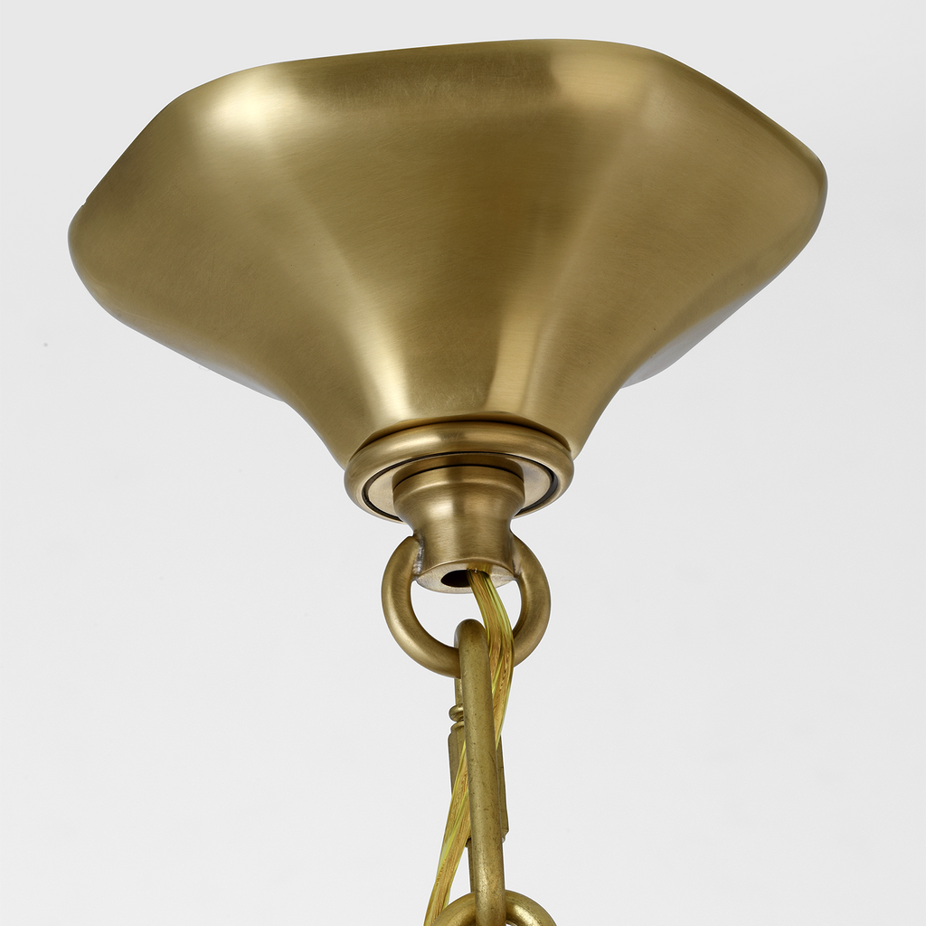 Rhine 12" Pendant | Hand-Rubbed Antique Brass | Crystal