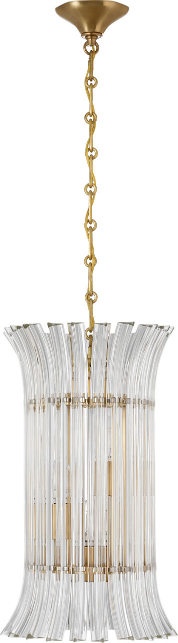 Rhine 12" Pendant | Hand-Rubbed Antique Brass | Crystal