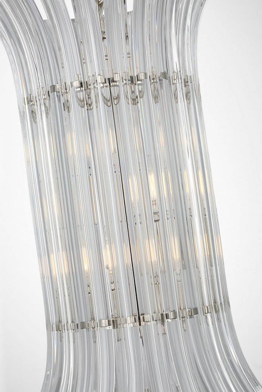 Rhine 12" Pendant | Polished Nickel | Crystal
