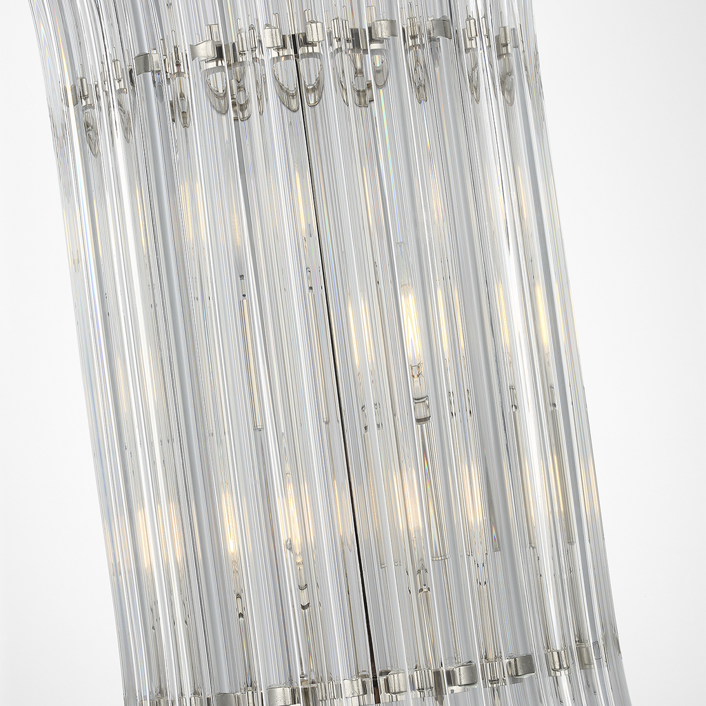 Rhine 12" Pendant | Polished Nickel | Crystal