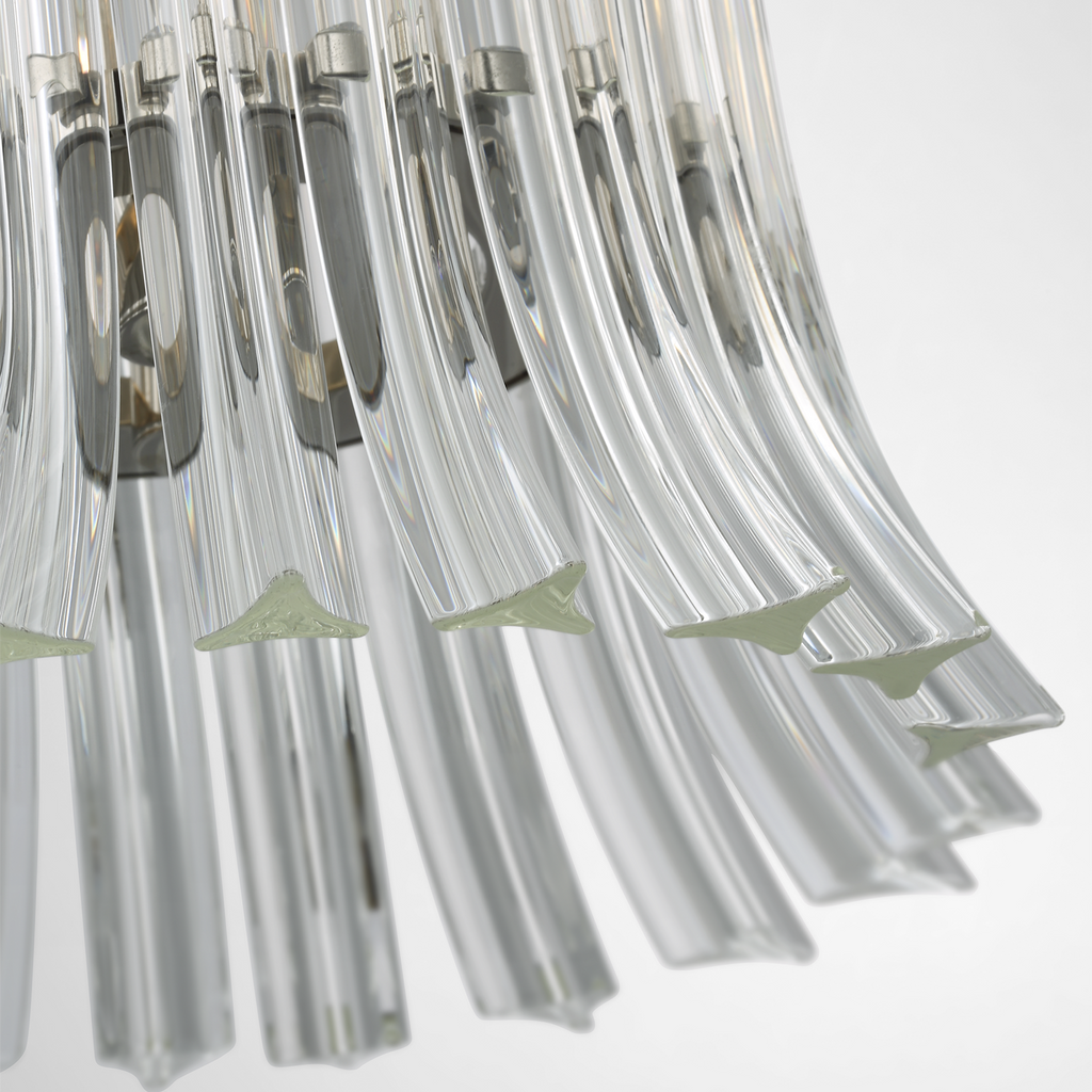 Rhine 12" Pendant | Polished Nickel | Crystal