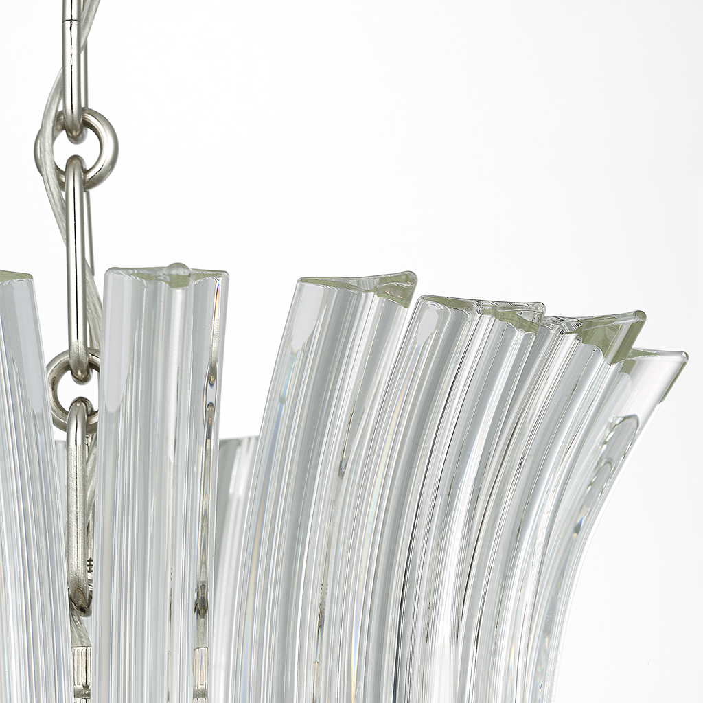 Rhine 12" Pendant | Polished Nickel | Crystal