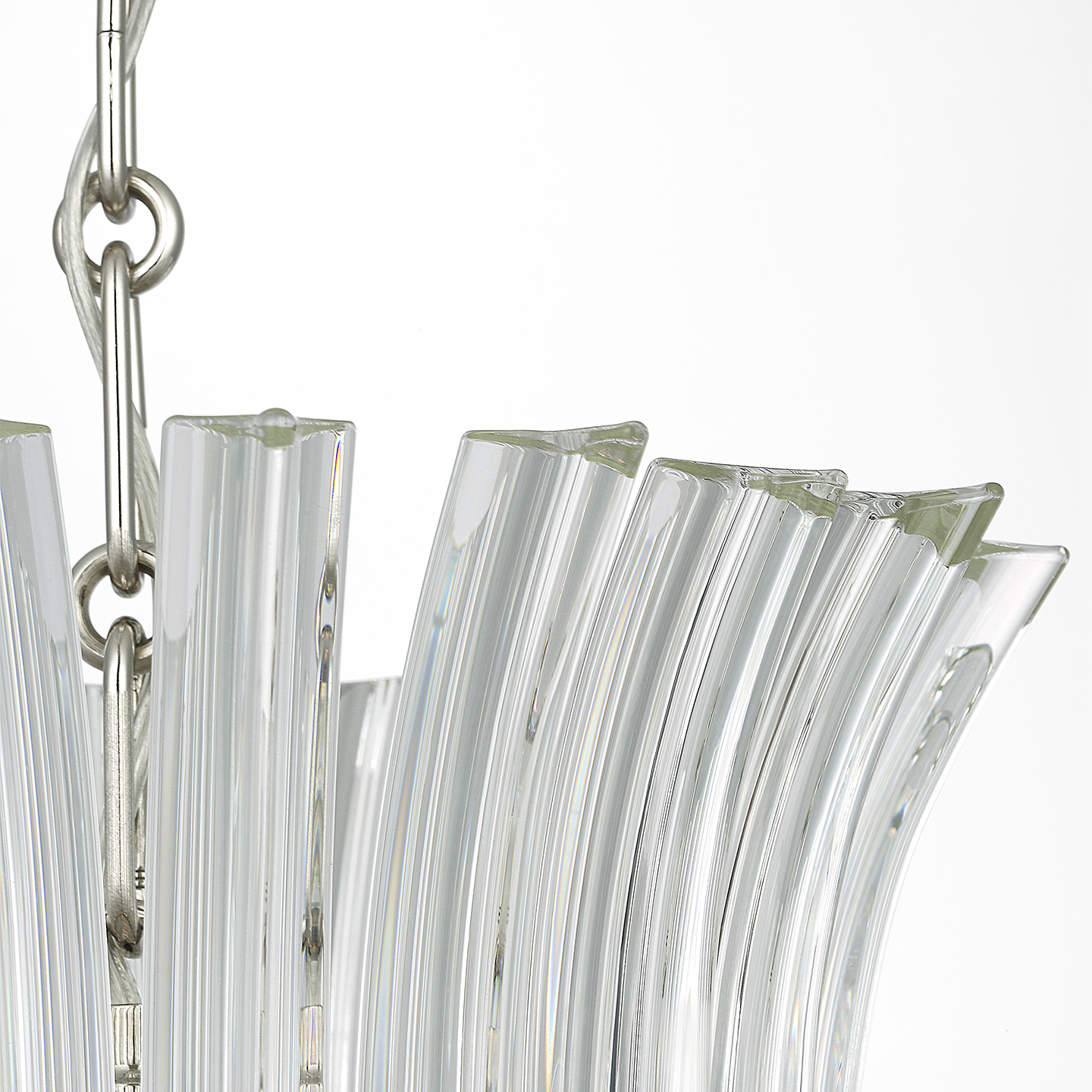 Rhine 12" Pendant | Polished Nickel | Crystal