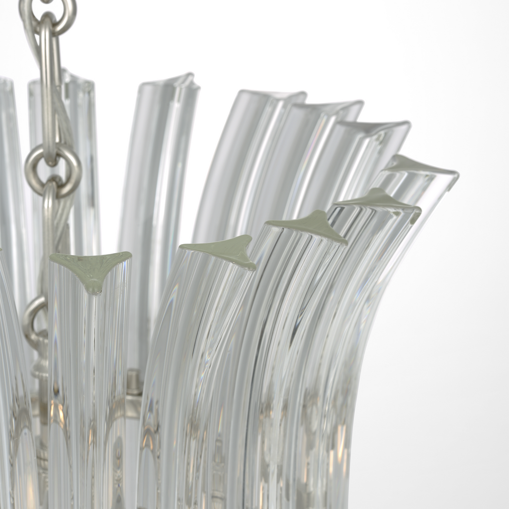 Rhine 12" Pendant | Polished Nickel | Crystal
