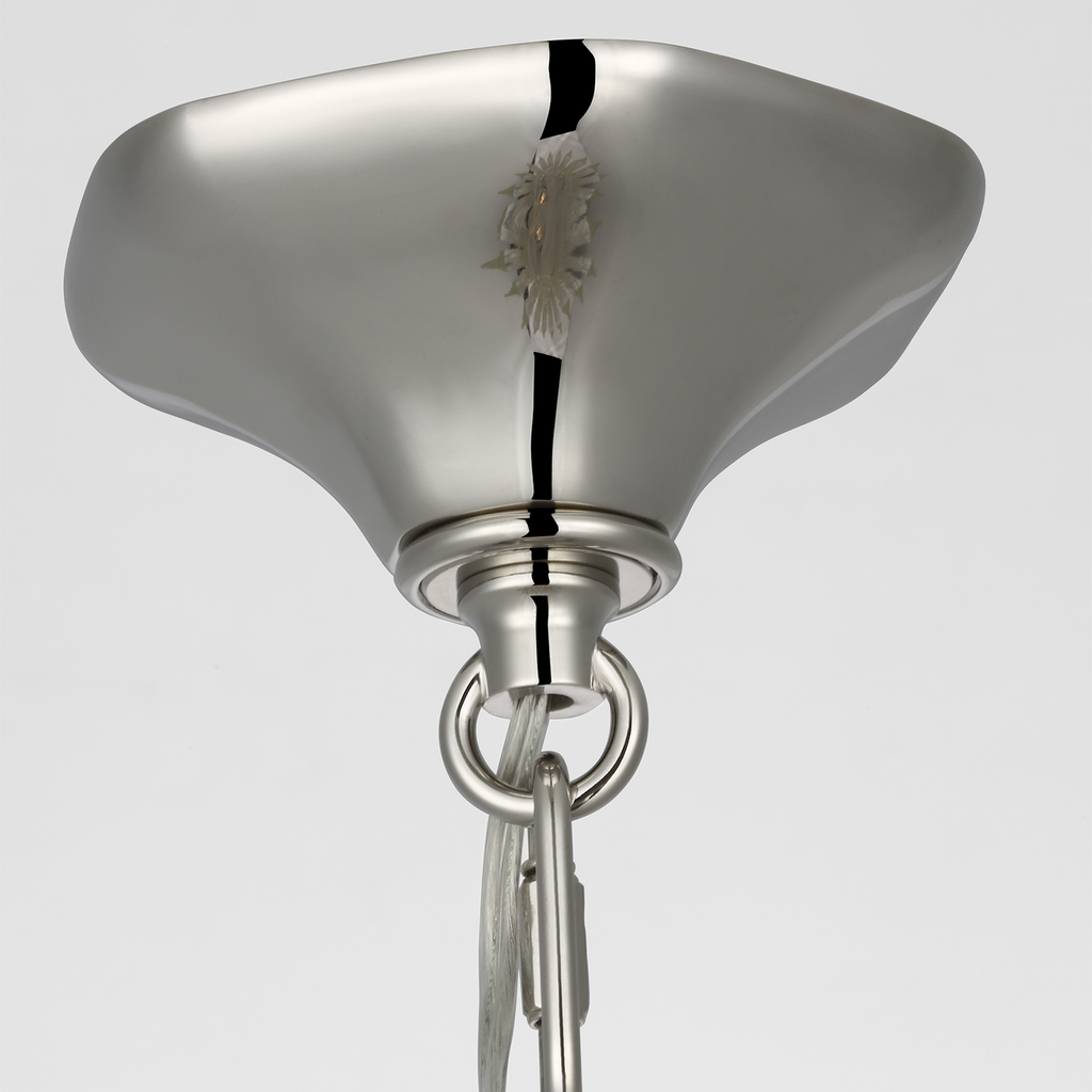 Rhine 12" Pendant | Polished Nickel | Crystal