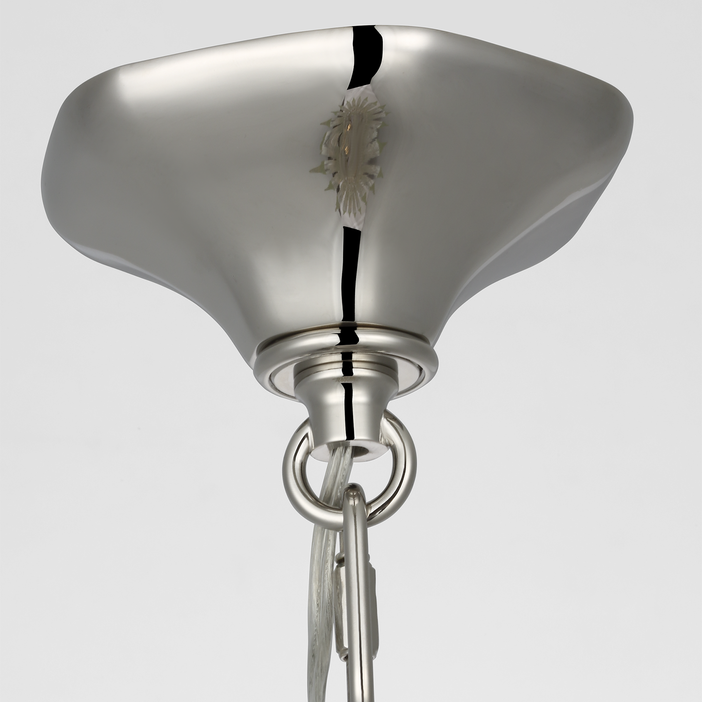 Rhine 12" Pendant | Polished Nickel | Crystal