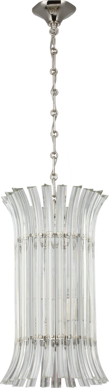 Rhine 12" Pendant | Polished Nickel | Crystal