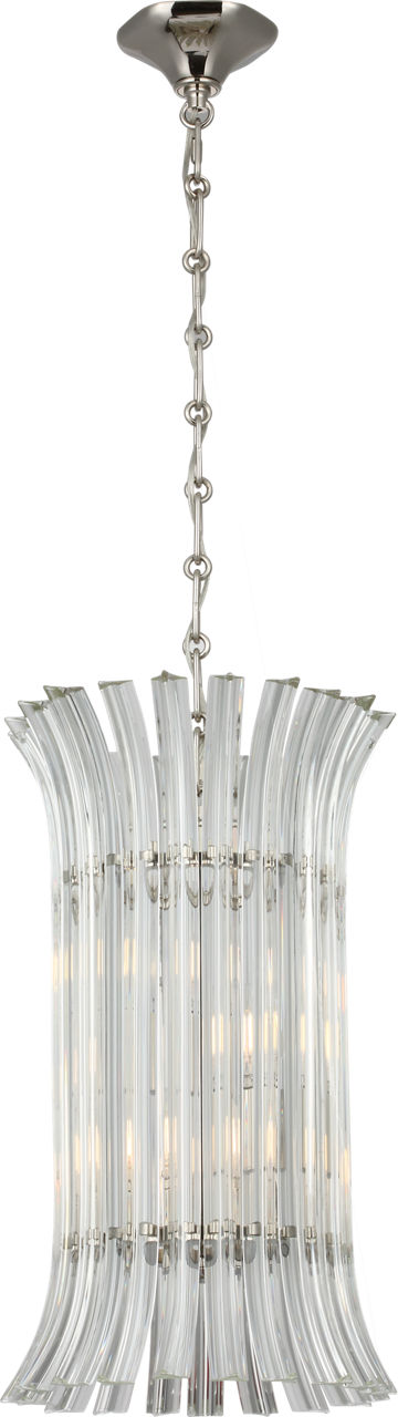 Rhine 12" Pendant | Polished Nickel | Crystal
