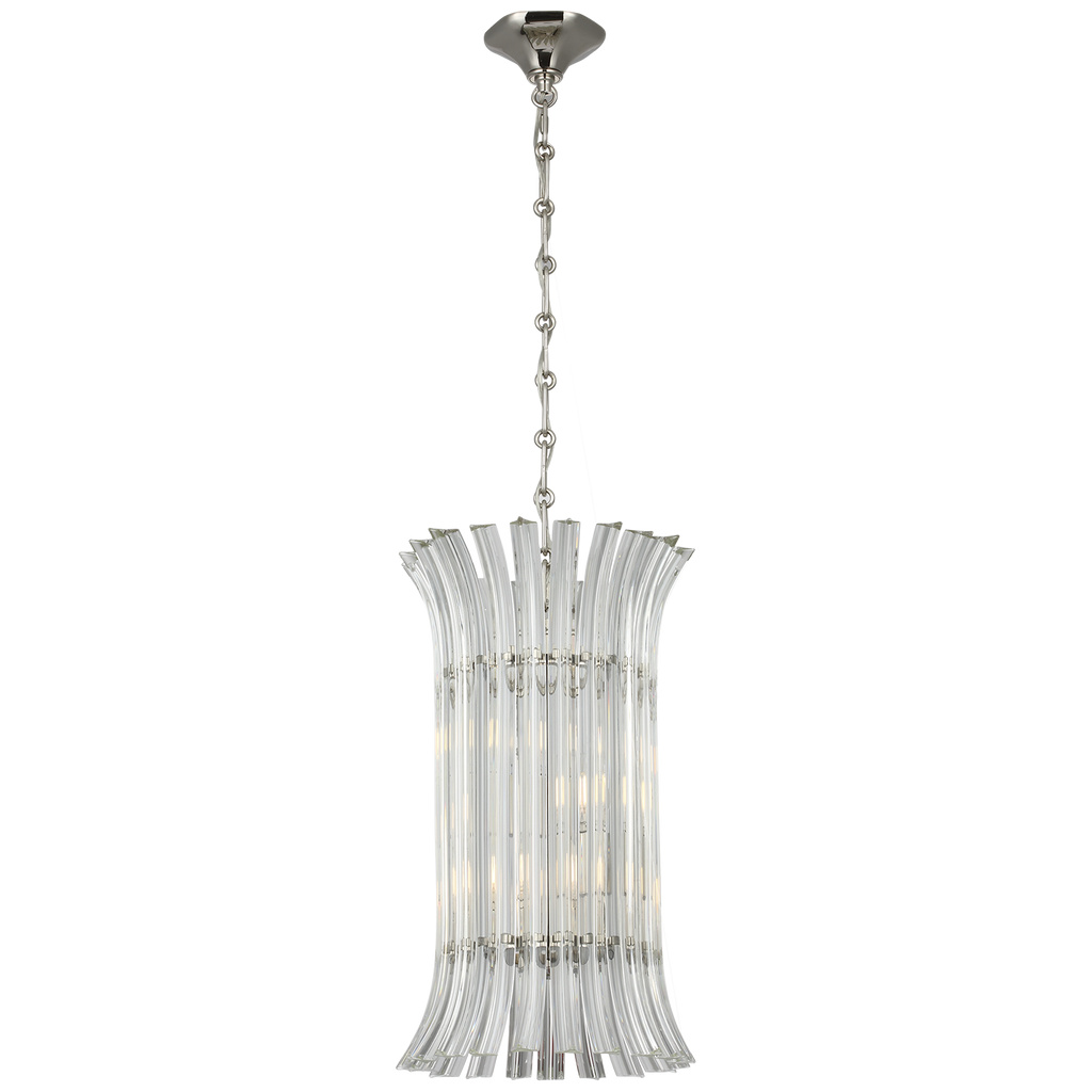 Rhine 12" Pendant | Polished Nickel | Crystal