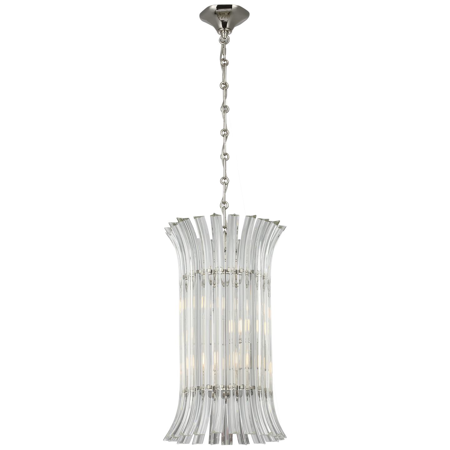 Rhine 12" Pendant | Polished Nickel | Crystal