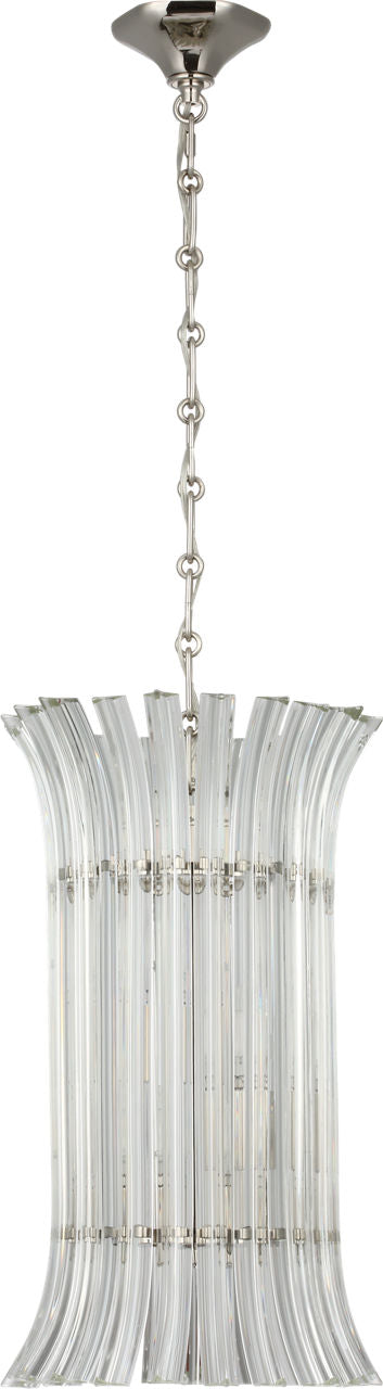 Rhine 12" Pendant | Polished Nickel | Crystal