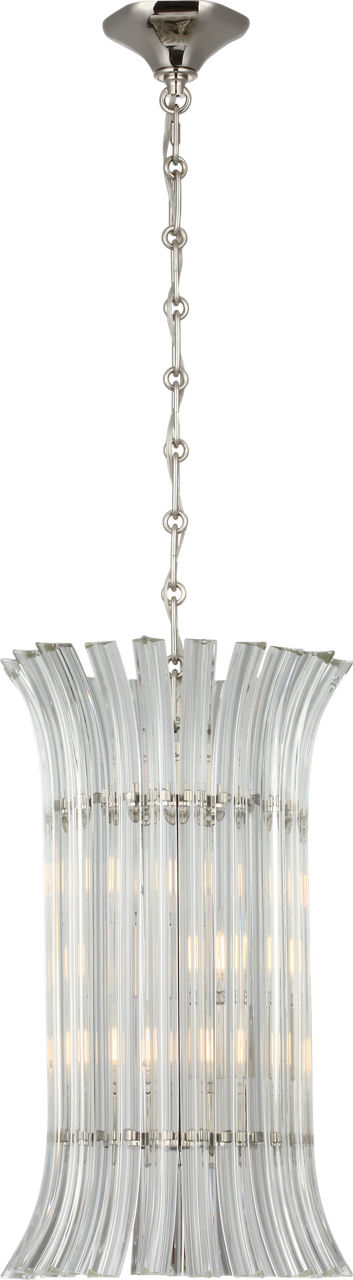 Rhine 12" Pendant | Polished Nickel | Crystal