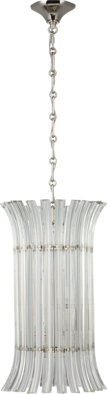 Rhine 12" Pendant | Polished Nickel | Crystal