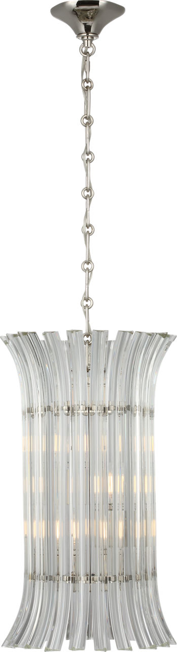 Rhine 12" Pendant | Polished Nickel | Crystal