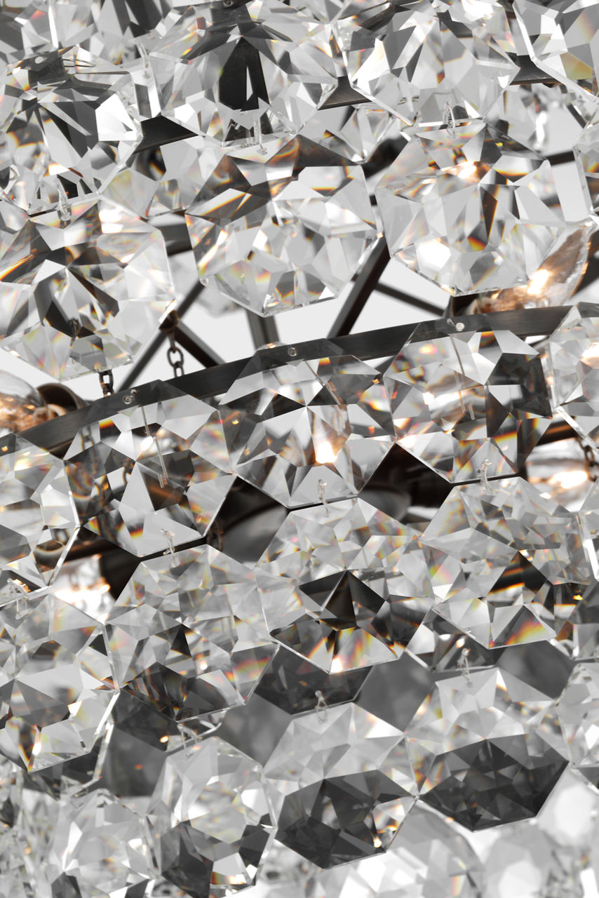 Sanger Small Chandelier | Bronze | Crystal