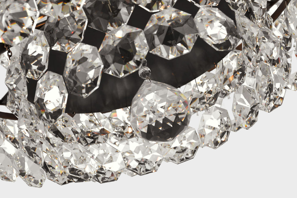 Sanger Small Chandelier | Bronze | Crystal