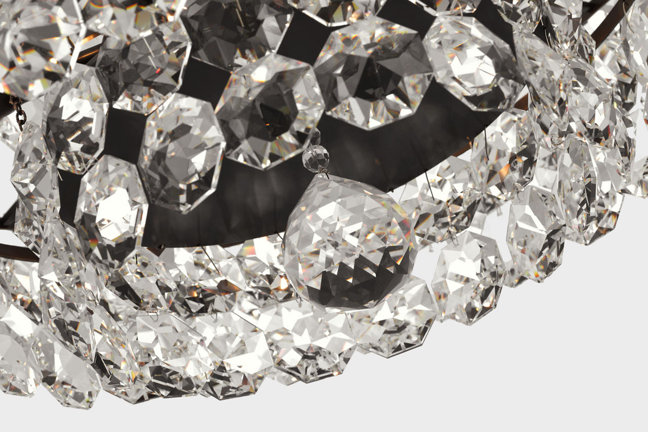 Sanger Small Chandelier | Bronze | Crystal