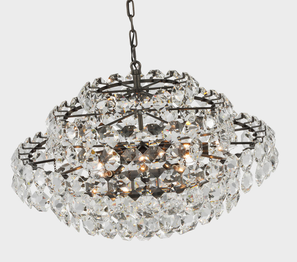 Sanger Small Chandelier | Bronze | Crystal